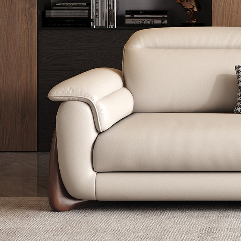 Canapé moderne simple de style crème pour petit appartement, H 35,82 po x l 122 po x P 40,55 po