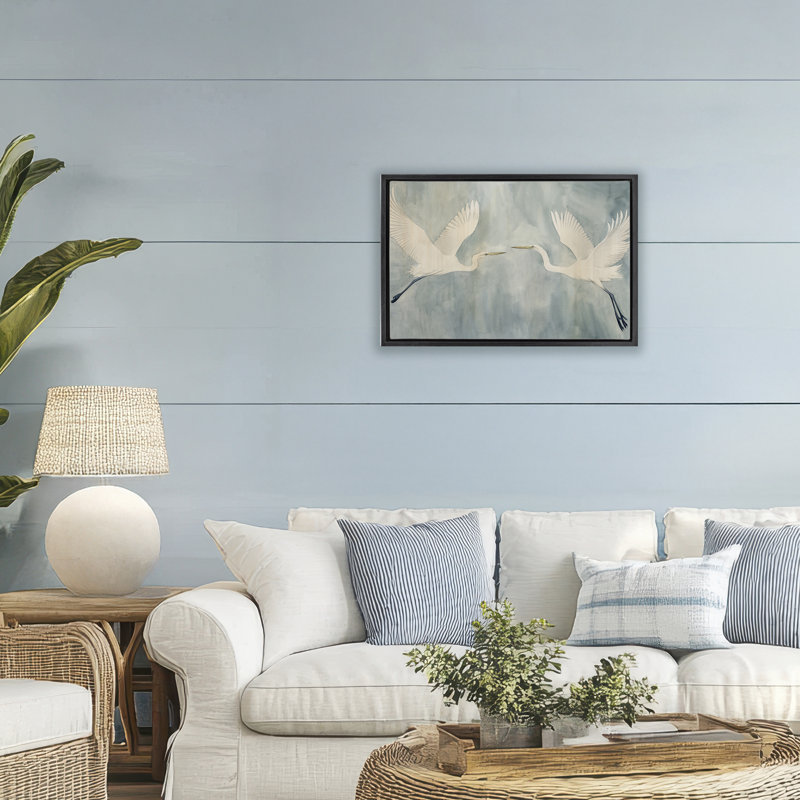 Cadre flottant Twin Island Specters, design par Grace Popp, Cadre flottant noir de jais, H 17 po x l 25 po