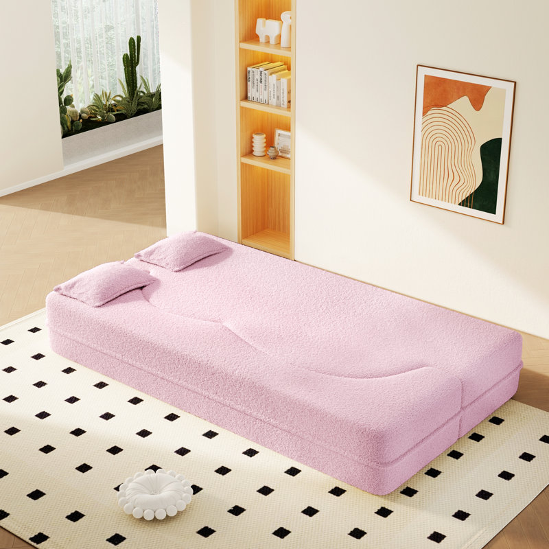 Canapé-lit moderne avec 2 coussins, canapé-lit convertible en mousse pour le salon, H 30 po x l 78 po x P 39,8 po