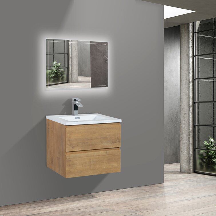 600mm Wall Hung Bathroom Vanity Units Sink Wood Cabinet Storage