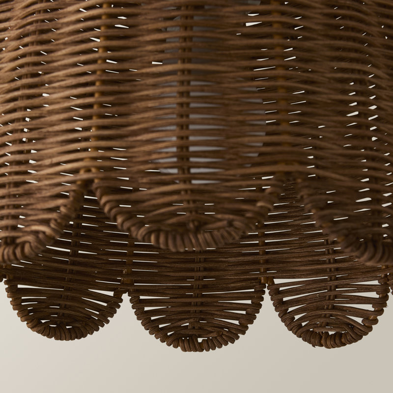 Thura 32cm H Rattan Novelty Pendant Shade ( Slip-On ) in Brown