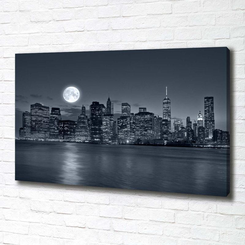 New York By Night - Wrapped Canvas Print