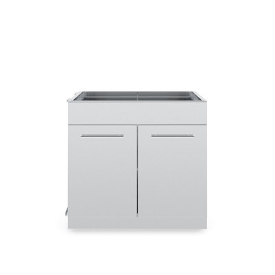 Broil King 35.5 in. Stainless Steel 2-Door Cabinet for Built-In Gas Grill