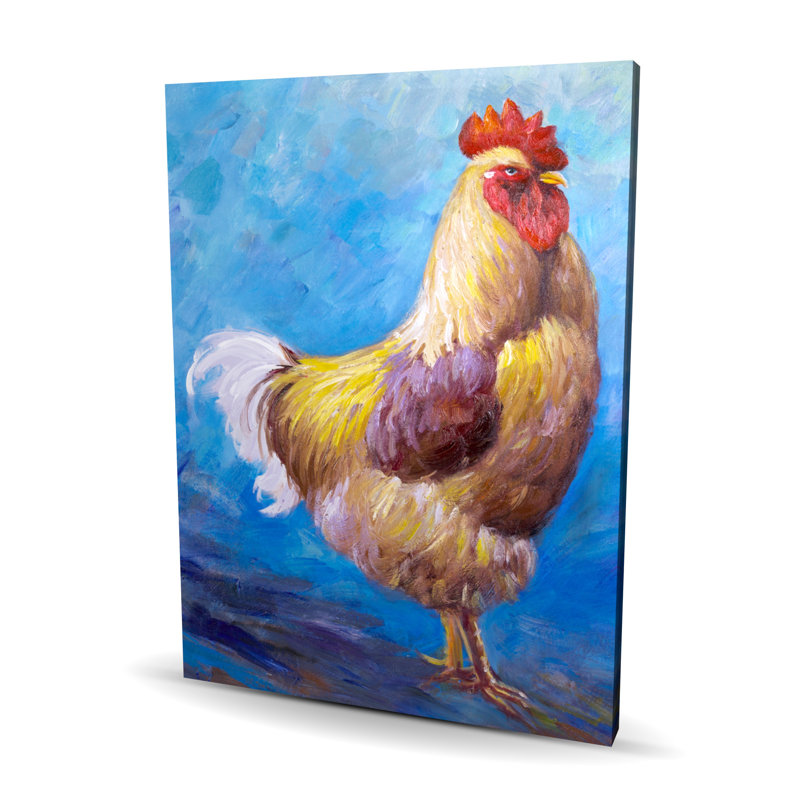 Beautiful Rooster - Farmhouse Animals Canvas for Home Decor, 8" H x 8" W