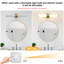 Almetta 2 - Applique murale de salle de bain à intensité variable, couleur or pâle, avec abat-jour en verre blanc.-927296972-891076447