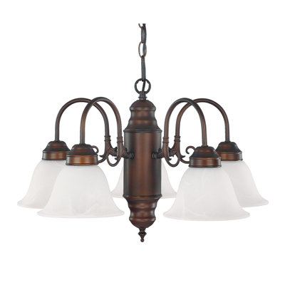 5 - Light Steel Dimmable Chandelier