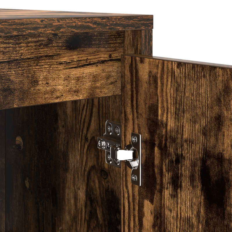 Freestanding Bathroom Cabinet, Smoked Oak