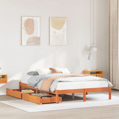 Solid Wood Storage Bed