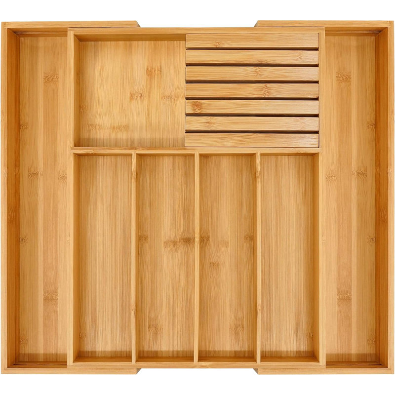 Marylisa Flatware & Kitchen Utensils Drawer Organizer, Natural