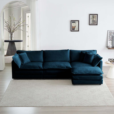 Canapé modulaire surdimensionné en L avec repose-pieds réversible Free Combination Comfy Upholstery