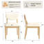 Ensemble de 2 chaises d'appoint à dossier en bois avec dossier incurvé-1469389569