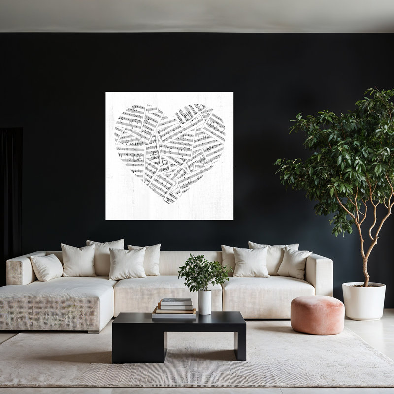 «Music Is Love», art contemporain abstrait, H 48 po x l 48 po