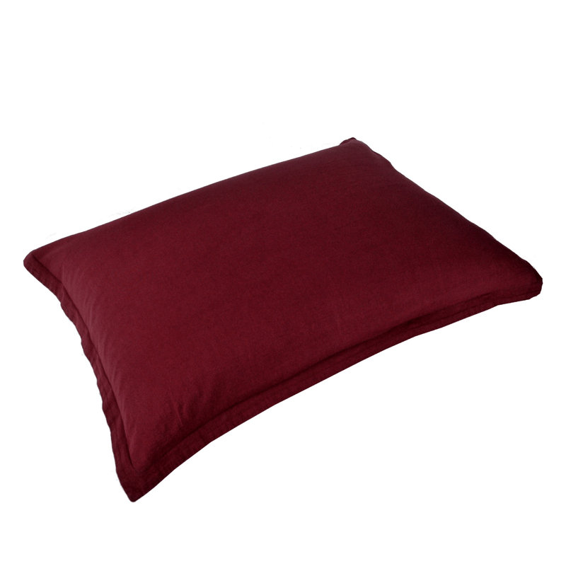 Taie d'oreiller 100% coton Cvja, Rouge