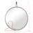 Stopwatch Round Accent Wall Mirror - 40"W x 40"H - Black-49657723-49634726