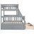 Twin Over Full Bunk Bed With Drawers, Convertible Beds, Gray-893164815
