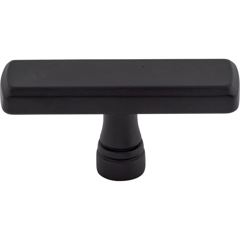 Kingsbridge Rectangle Knob, Flat Black, 2 3/8" Knob Length