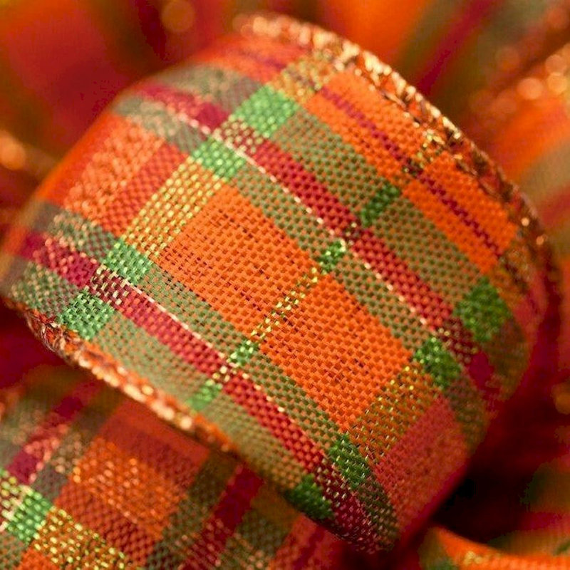 4'' Plaid Fabric Shatterproof Ribbon