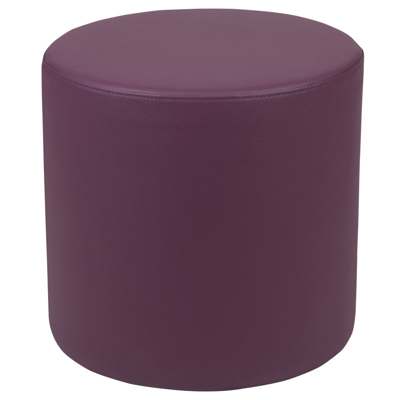 Tabouret cylindrique modulaire avec siège rembourré en mousse Shapes Series II, H 18 po x l 18 po x P 18 po, Mauve, Non