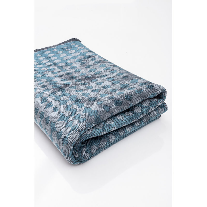 Rapture Blue/Gray Abstract Luxury Area Rug, Rectangle 7'10" x 11'2"