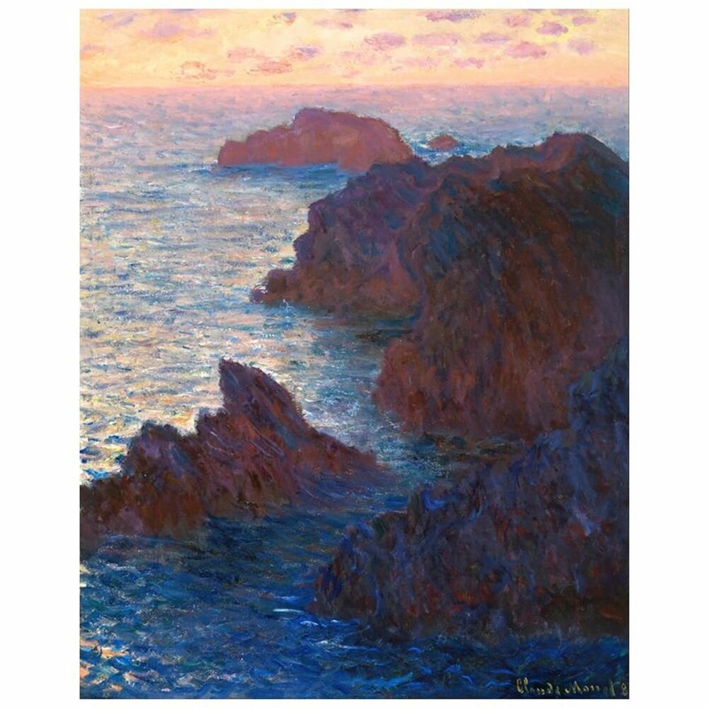 Leinwandbild Rocks at Belle-Ile, Port-Domois von Claude Monet