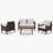 Aadyanth Acacia Wicker 4 - Person Patio Conversation Set with Cushions-329438716