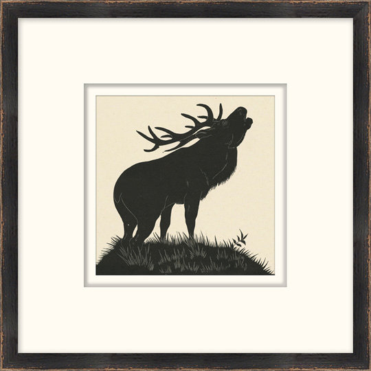 Wood Block Moose 1 Print