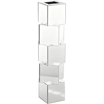 Silver Mirror Vase