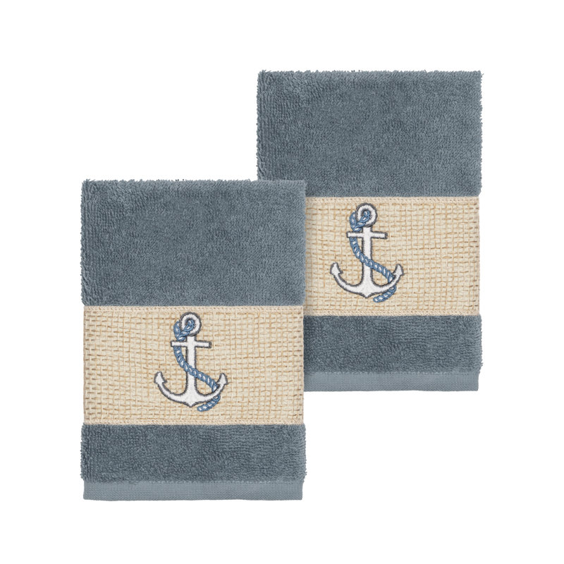 Essuie-mains en coton Easton, Bleu sarcelle