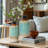 Questview Modern Ceramic Table Vase Set of 2, Blue Brown and White Decorative Glazed Vase