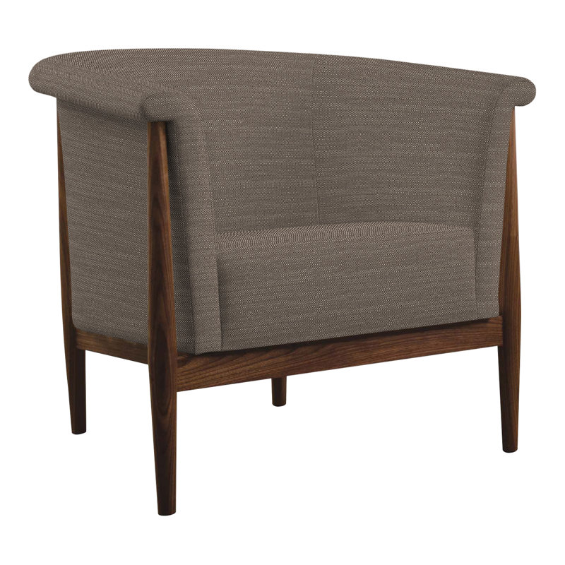 Fauteuil demi-tonneau l 34,5 po Walnut Grove, Perigold Ishi Chai