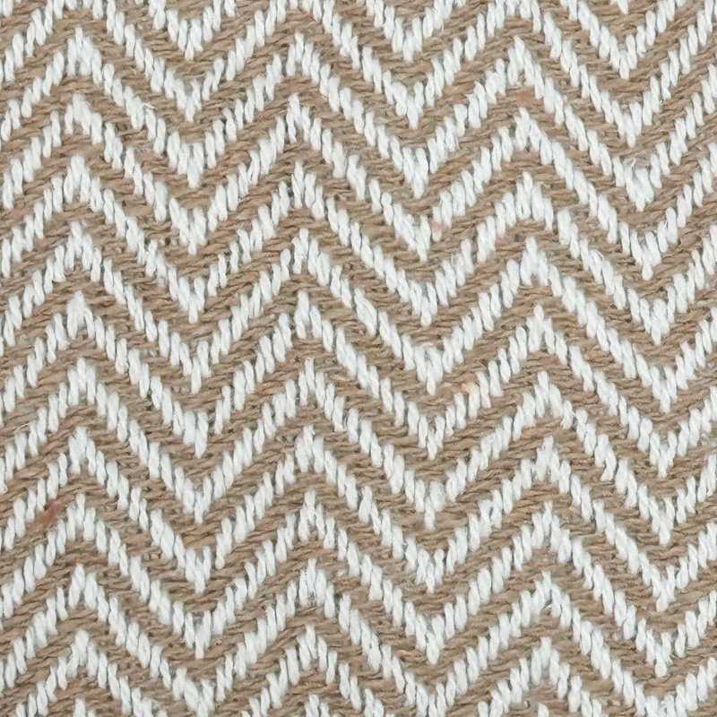 Audley Chevron Herringbone Throw Blanket, Beige, 150 cm x 200 cm