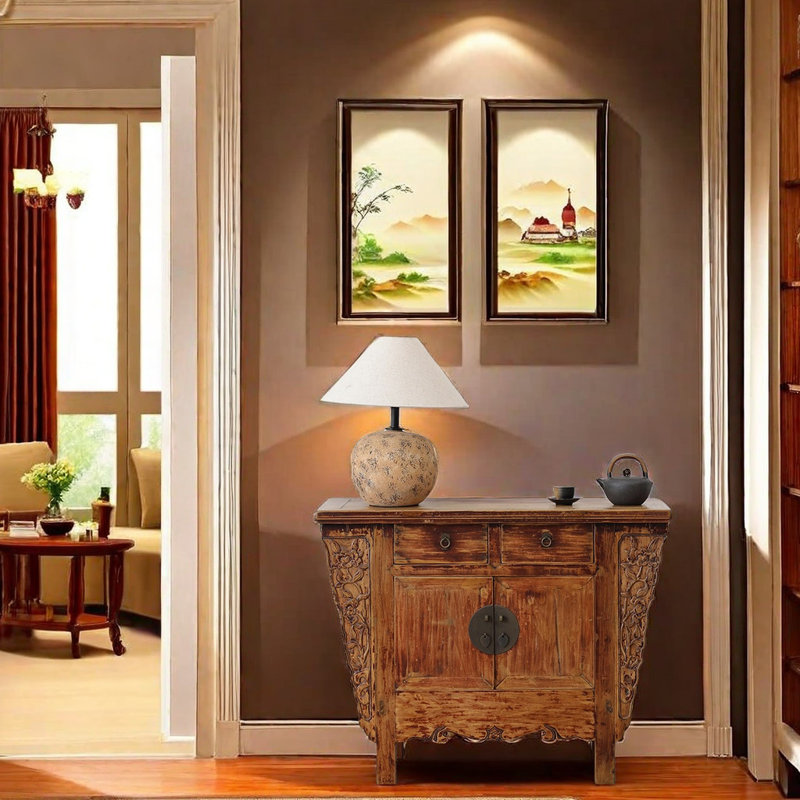 Armoire de véranda en bois massif de style chinois rétro