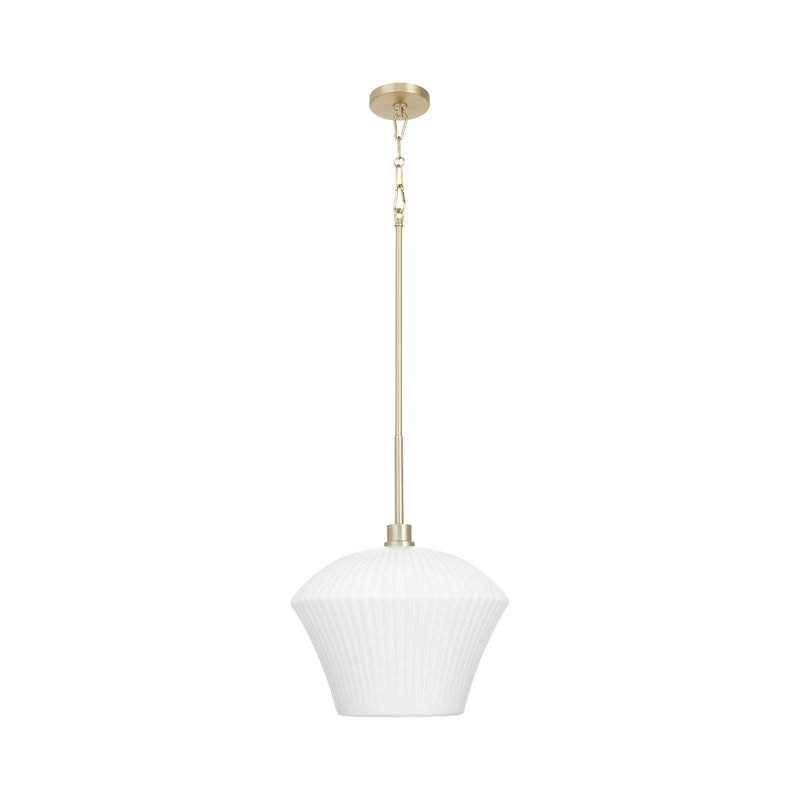 Luminaire suspendu 1 lumière Monsita, Antique Brass