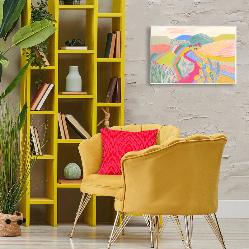 Art mural fantaisiste aux couleurs foncées de Suzanne Allard, H 13 po x l 19 po