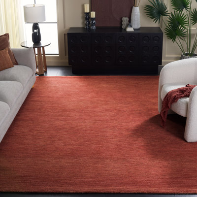 Metro Hand Tufted Wool/Cotton Rug in Orange