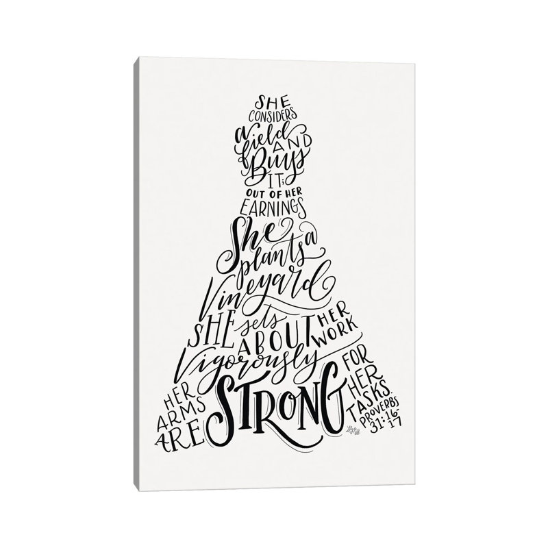 Proverbs 31 Dress IV by Lily & Val - Print on Canvas, Wrapped Canvas, 20.32 cm H x 30.48 cm W