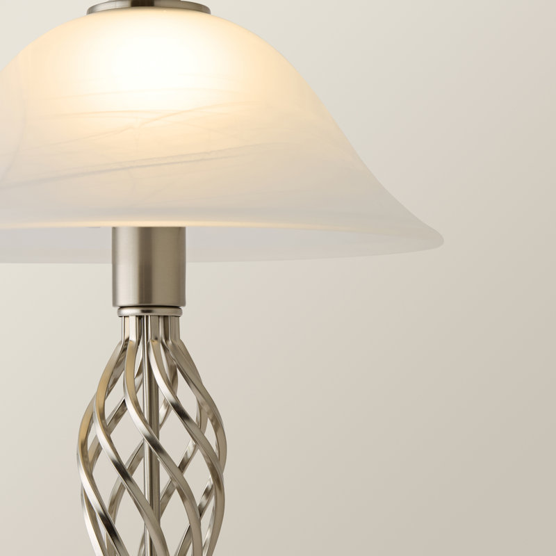 Mancini 49cm Table Lamp, Brushed Chrome
