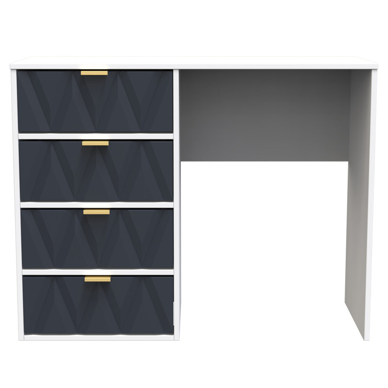 Bidzina Dressing Table, Indigo/White
