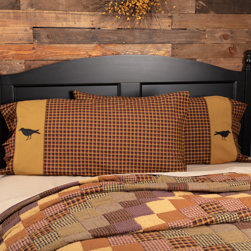 Heritage Farms 100% Cotton Plaid - Set of 2, King