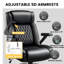 Grande et grande chaise de bureau avec accoudoirs 5d réglables et soutien lombaire