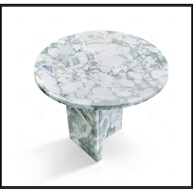 Grey Blue Natural Marble Coffee Table, Blue Gray