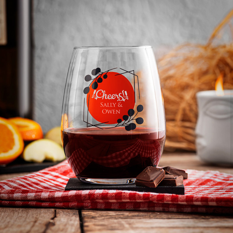 350ml Stemless Wine Glass Set, Yes