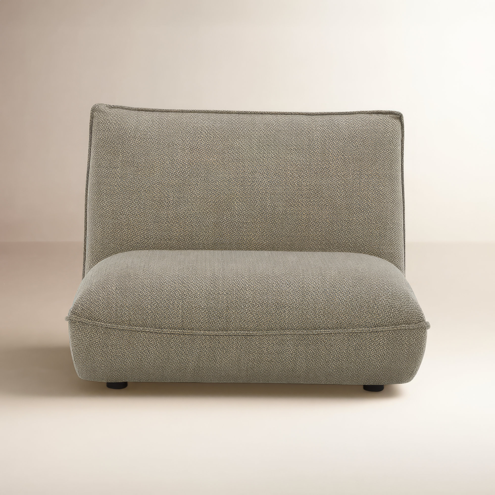 Douglass Upholstered Slipper Chair, Gray Polyester Blend