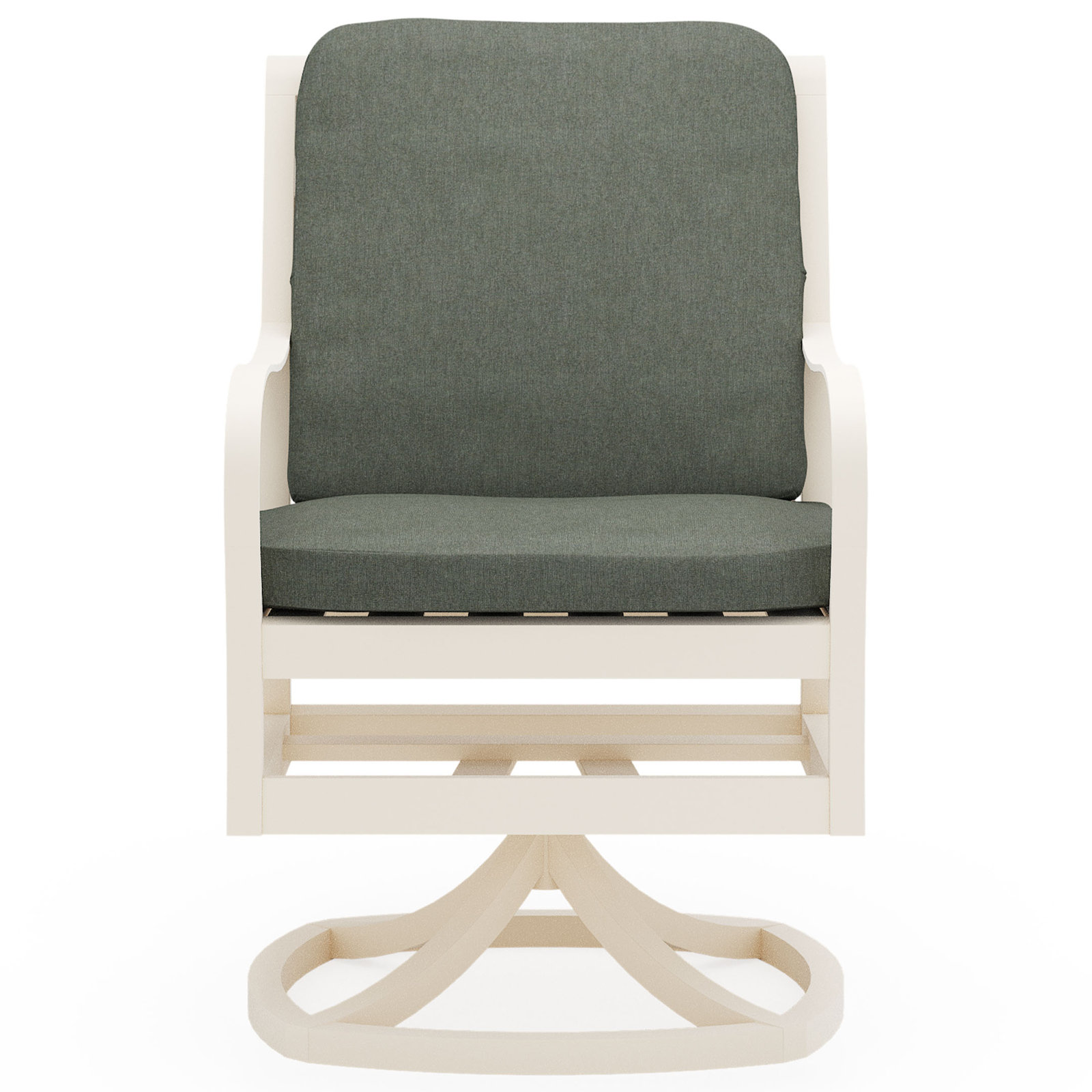 Woodard Swivel Dining Arm Chair with Optional back cushion - Thumbnail 3