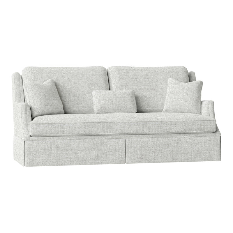 Canapé à accoudoirs arrondis avec coussins réversibles 87,5 po Savannah, Albâtre (3157 73)
