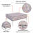 Outdoor Waterproof Square Seat Cushion Cover, Individual Box Cushion Sofa Couch Cover With Piping-1374113852