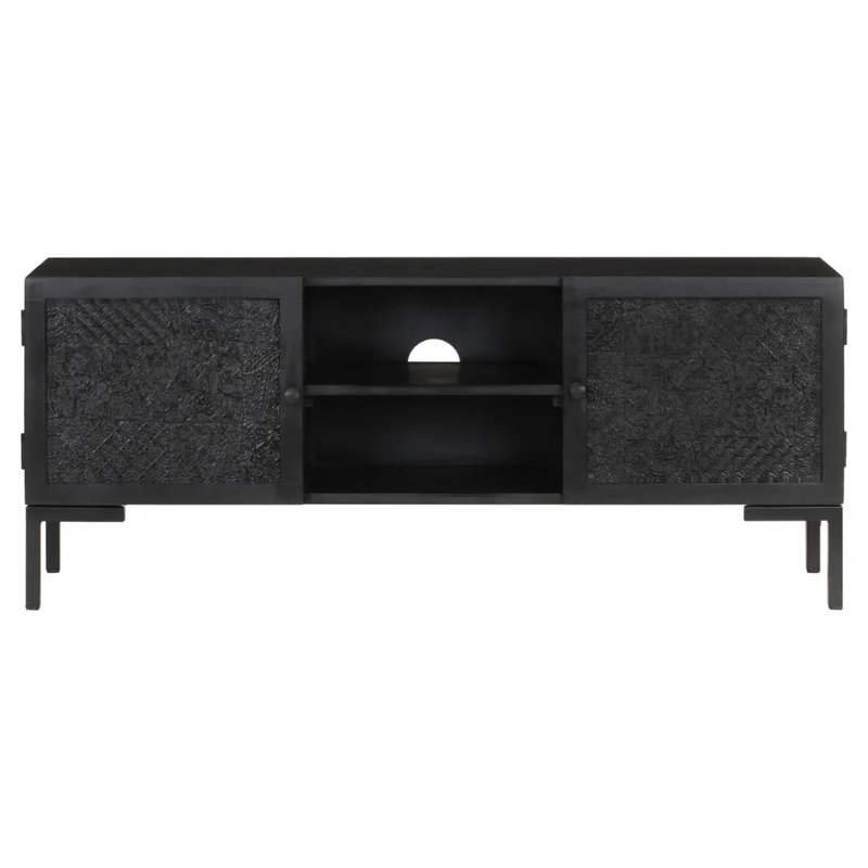 Cassity Unfinished TV Stand for TVs up to 50", Black