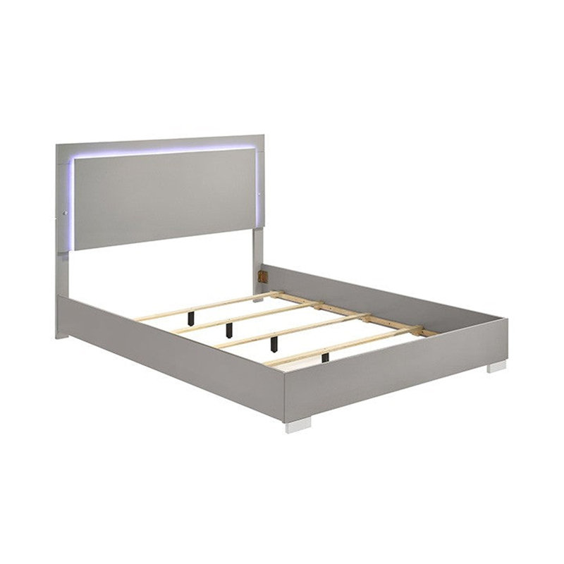 Ensemble de chambre à coucher pour grand lit complet 4 pièces Suni, gris taupe clair Suni