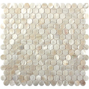 Carreau de mosaïque rond Seashell Penny