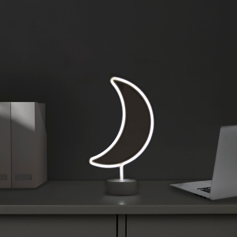 Lampe de table blanche à DEL 11,5 po Neon
